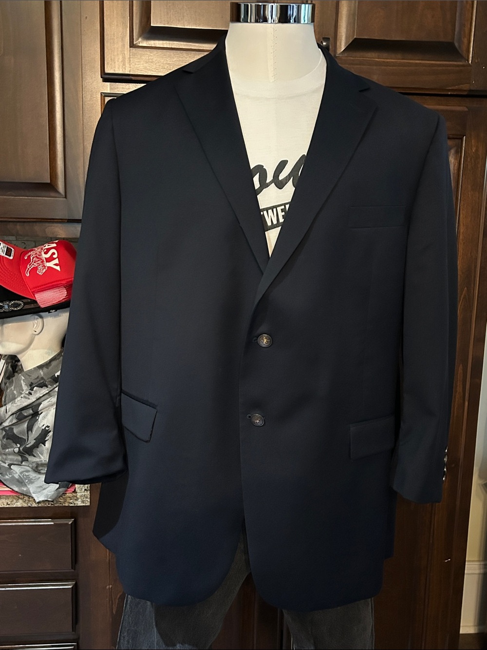 Hart Schaffner Marx Sz 52R Black Men's Blazer - USA Made